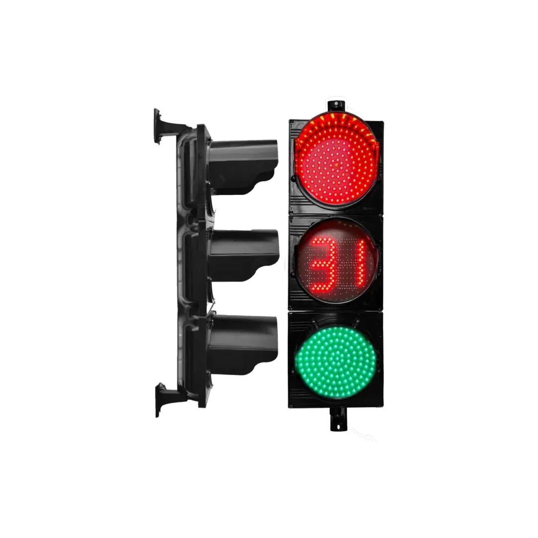 Opciónes: Semáforo vehicular D=300mm Rojo CONTADOR VEHICULAR Verde