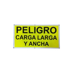 Aviso flexible en lona 100x60cm - Peligro carga larga y ancha
