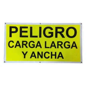 Aviso flexible en lona 100x60cm - Peligro carga larga y ancha