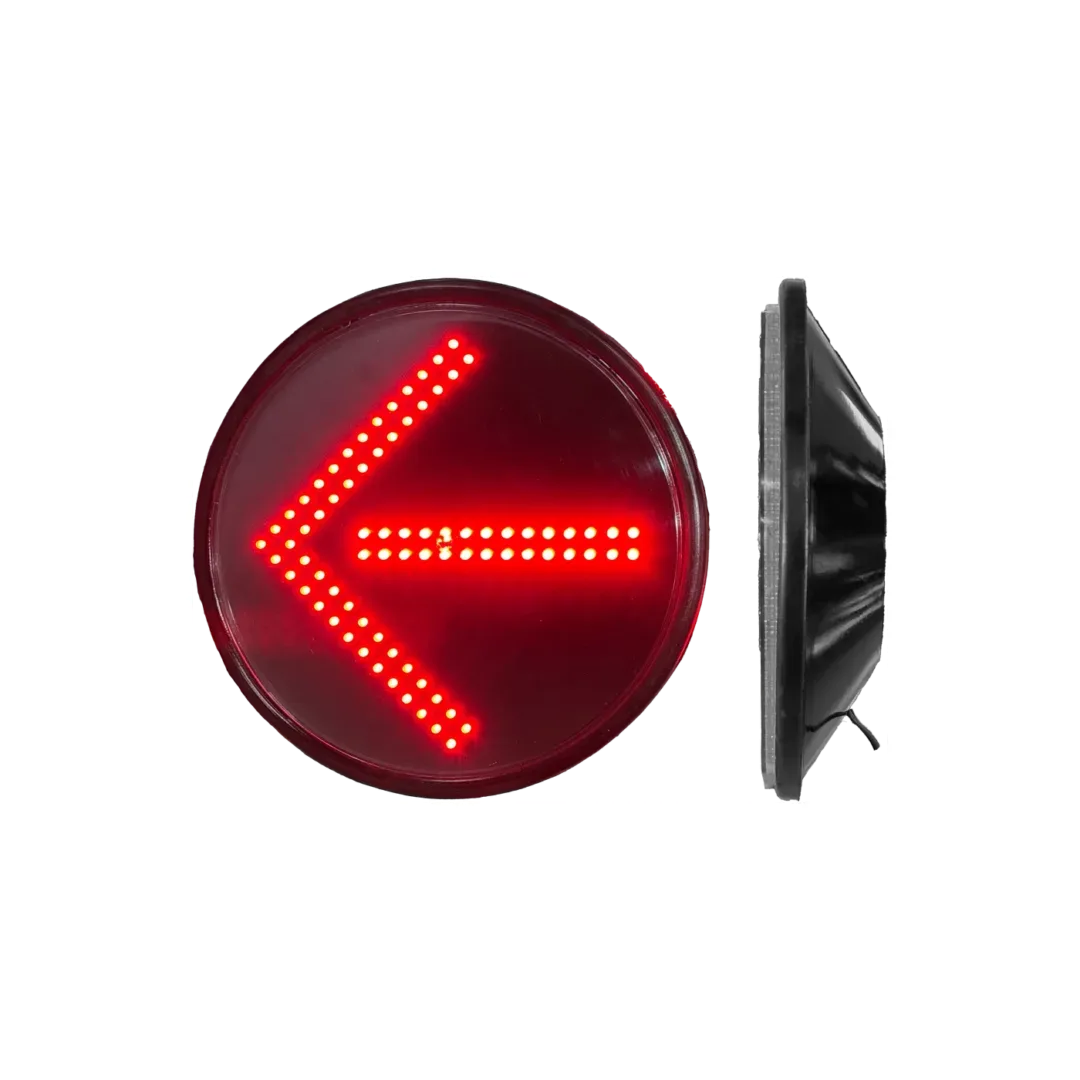 Opciónes: Módulo luminoso D=300mm Con carcasa - Sentido De Giro - Rojo